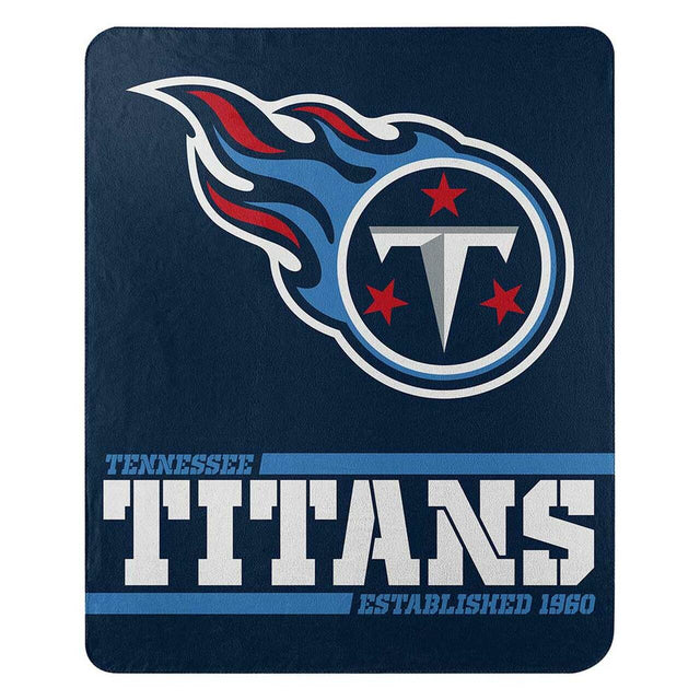 Manta de forro polar de Tennessee Titans de 50 x 60 pulgadas, diseño ancho dividido