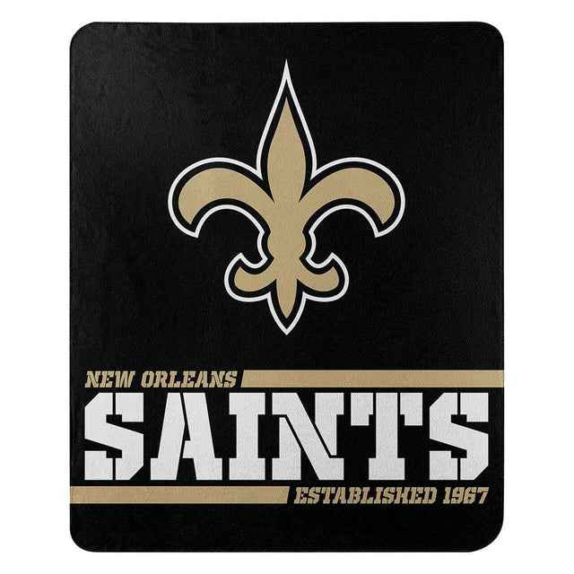 New Orleans Saints Blanket 50x60 Fleece Split Wide Design