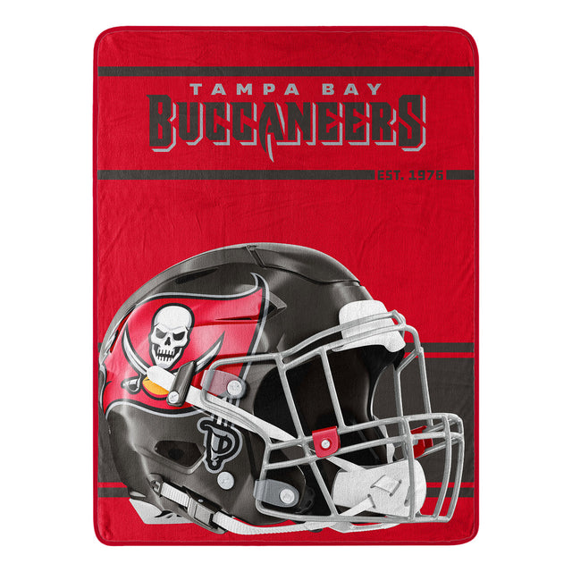 Manta de los Tampa Bay Buccaneers, 46 x 60, diseño Micro Raschel Run, enrollada