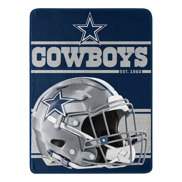 Dallas Cowboys Blanket 46x60 Micro Raschel Run Design Rolled