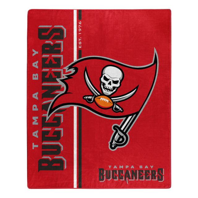 Manta de los Tampa Bay Buccaneers de 50 x 60, diseño de Raschel Restructure