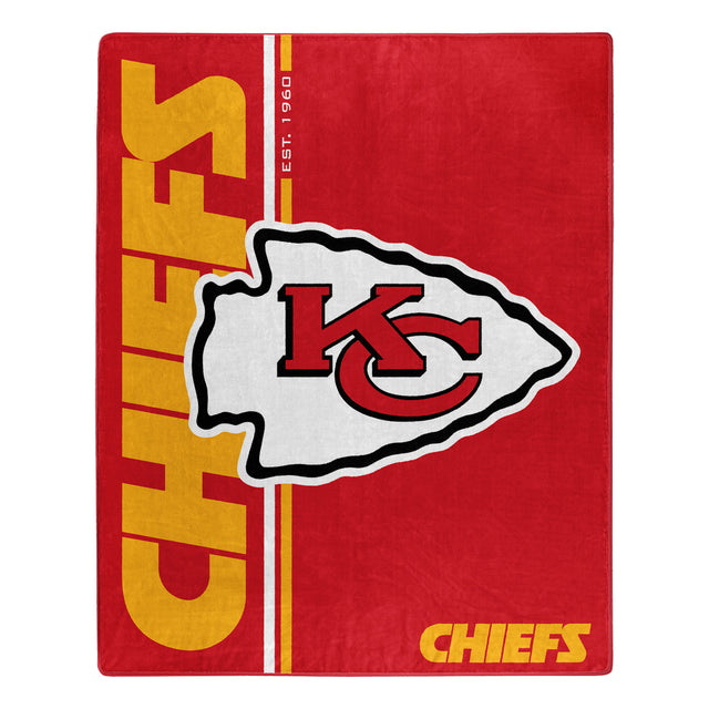 Manta de los Kansas City Chiefs de 50 x 60, diseño de Raschel Restructure