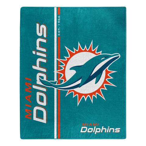 ~Miami Dolphins Blanket 50x60 Raschel Restructure Design~ backorder