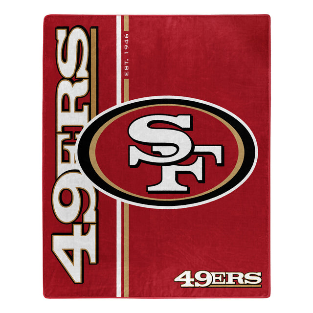 Manta de los San Francisco 49ers de 50 x 60, diseño de Raschel Restructure