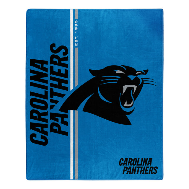 Manta de los Carolina Panthers de 50 x 60 pulgadas, diseño de Raschel Restructure