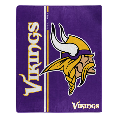 Minnesota Vikings Blanket 50x60 Raschel Restructure Design