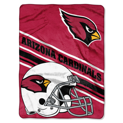 Arizona Cardinals Blanket 60x80 Raschel Slant Design