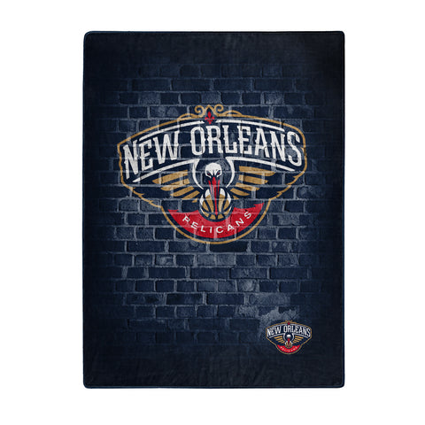 ~New Orleans Pelicans Blanket 60x80 Raschel Street Design - Special Order~ backorder