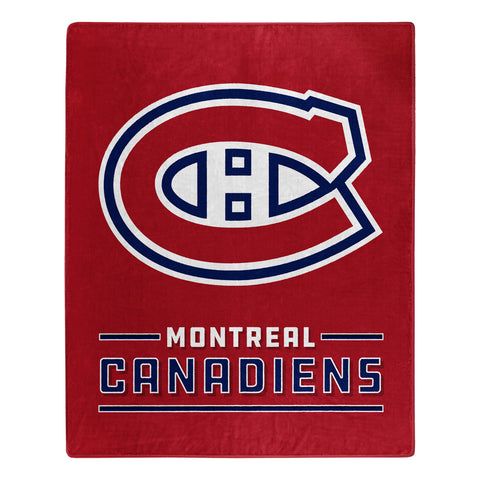 ~Montreal Canadiens Blanket 50x60 Raschel Interference Design - Special Order~ backorder