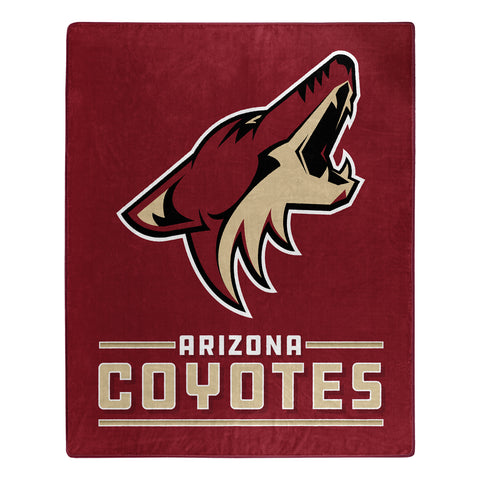 ~Arizona Coyotes Blanket 50x60 Raschel Interference Design - Special Order~ backorder