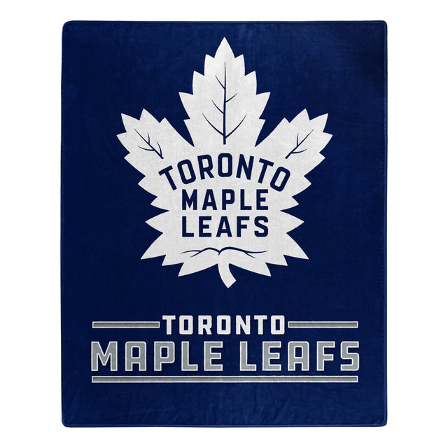 Manta de Toronto Maple Leafs de 50 x 60 con diseño de interferencia de Raschel