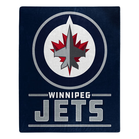 ~Winnipeg Jets Blanket 50x60 Raschel Interference Design - Special Order~ backorder