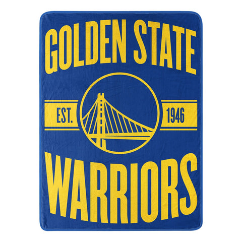 ~Golden State Warriors Blanket 46x60 Micro Raschel Clear Out Design Rolled~ backorder