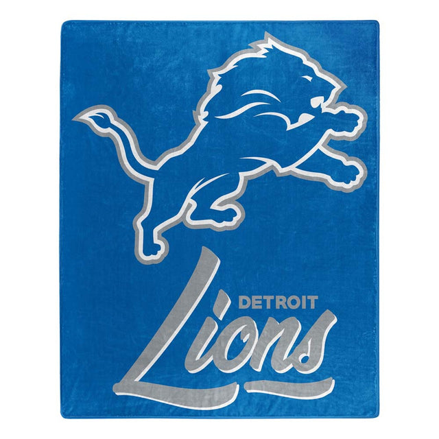 Manta de los Detroit Lions de 50 x 60 pulgadas con diseño exclusivo de Raschel