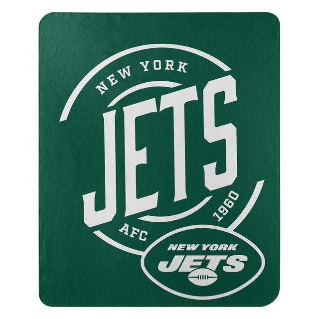 Manta de vellón de los New York Jets de 50 x 60 pulgadas con diseño de campaña