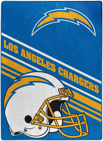 Los Angeles Chargers Blanket 60x80 Raschel Slant Design