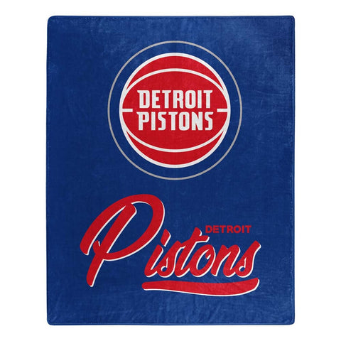 Detroit Pistons Blanket 50x60 Raschel Signature Design
