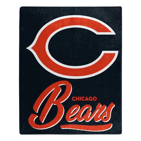 Chicago Bears Blanket 50x60 Raschel Signature Design
