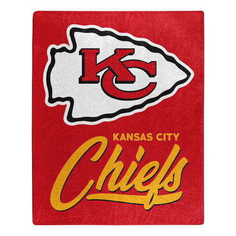 ~Kansas City Chiefs Blanket 50x60 Raschel Signature Design~ backorder