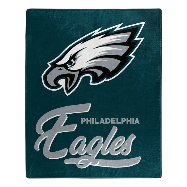 Manta de los Philadelphia Eagles de 50 x 60 con diseño exclusivo de Raschel