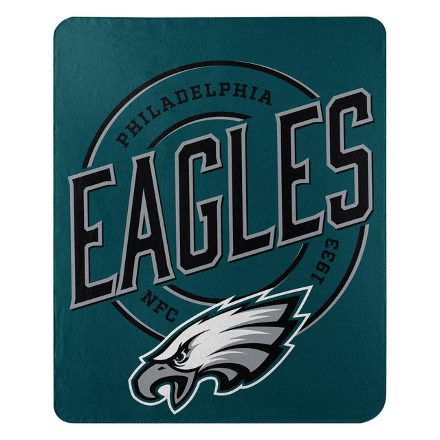 Manta de vellón de los Philadelphia Eagles de 50 x 60 pulgadas con diseño de campaña