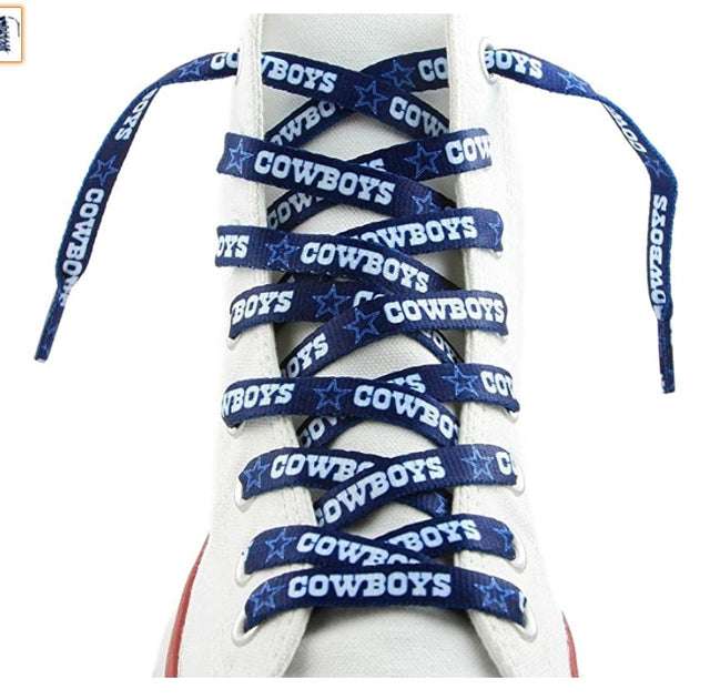 Cordones para zapatos de los Dallas Cowboys, 54 pulgadas, color azul