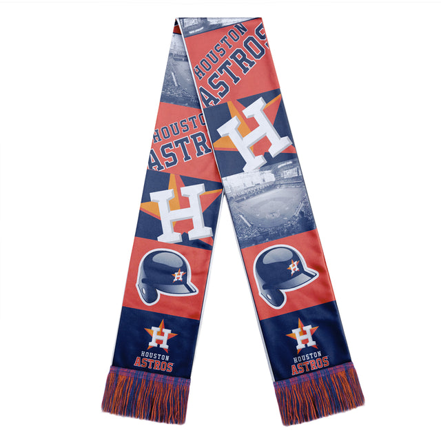 Bufanda de los Houston Astros con diseño de barra impresa