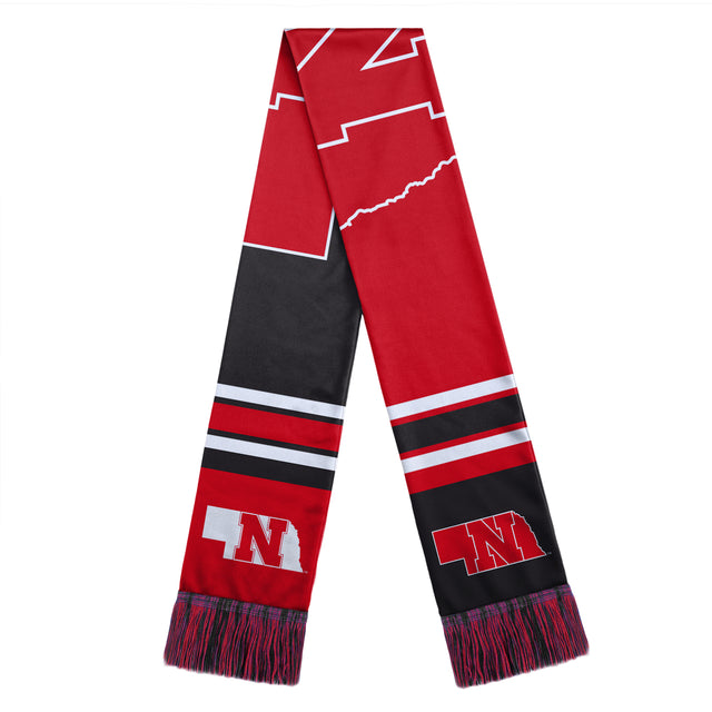 Nebraska Cornhuskers Scarf Colorblock Big Logo Design