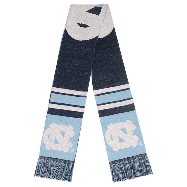 Bufanda con diseño de logotipo grande y bloques de colores de los Tar Heels de Carolina del Norte