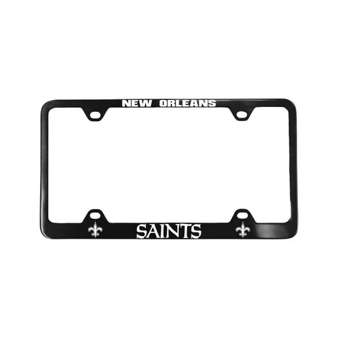 New Orleans Saints License Plate Frame Laser Cut Black