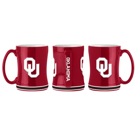 ~Oklahoma Sooners Coffee Mug 14oz Sculpted Relief~ backorder