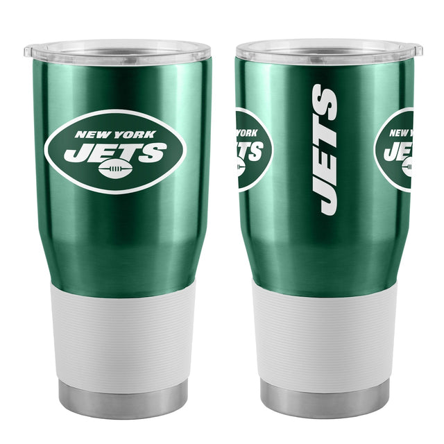 New York Jets Travel Tumbler 30oz Ultra Green Alternate Design