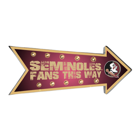 Florida State Seminoles Sign Running Light Marquee