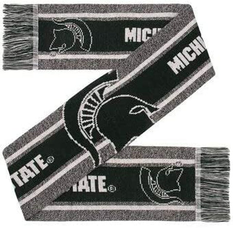Michigan State Spartans Scarf Big Logo Wordmark Gray