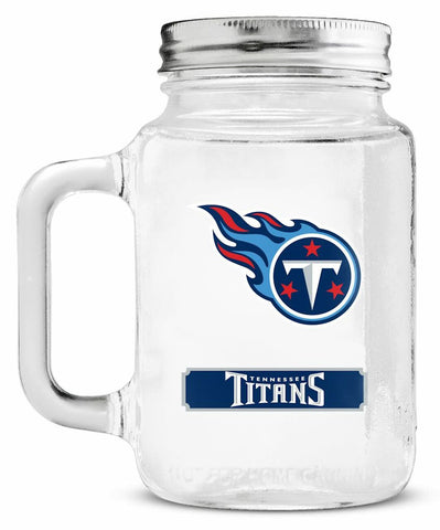 Tennessee Titans Mason Jar Glass With Lid