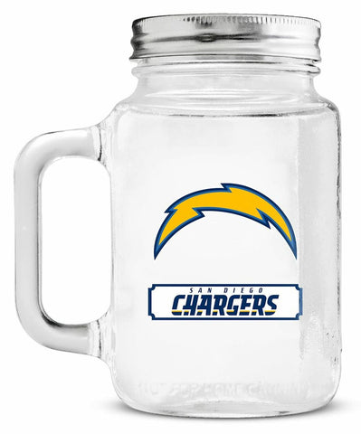 ~San Diego Chargers Mason Jar Glass With Lid~ backorder