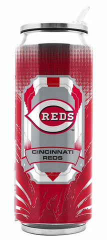Cincinnati Reds Stainless Steel Thermo Can - 16.9 ounces - Special Order