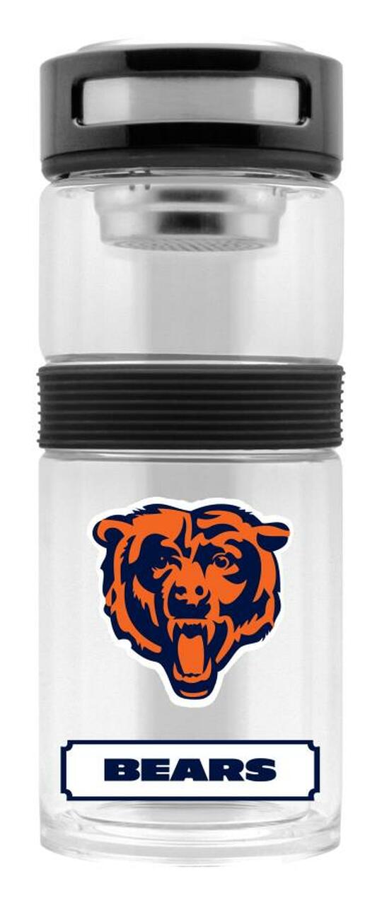 Botella deportiva de plástico de 24 oz con infusor de los Chicago Bears