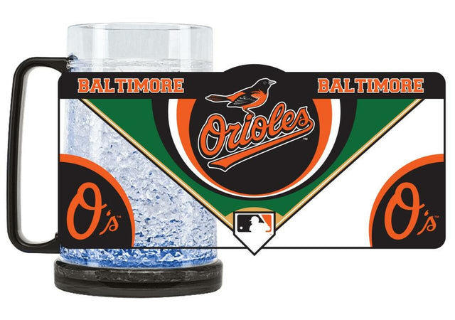 Taza de cristal de los Baltimore Orioles, estilo congelador