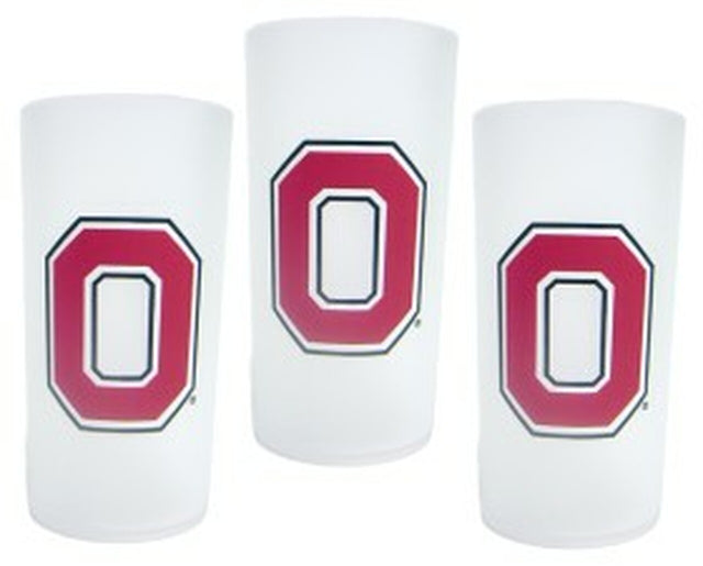 Juego de vasos de 3 piezas de Ohio State Buckeyes