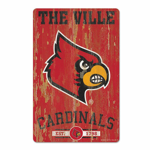 ~Louisville Cardinals Sign 11x17 Wood Slogan Design - Special Order~ backorder