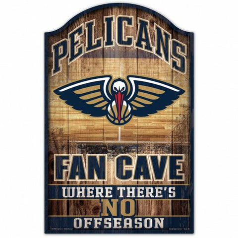 ~New Orleans Pelicans Sign 11x17 Wood Fan Cave Design - Special Order~ backorder