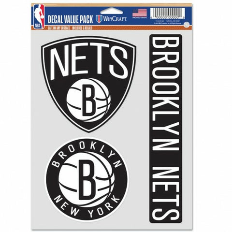 ~Brooklyn Nets Decal Multi Use Fan 3 Pack Special Order~ backorder