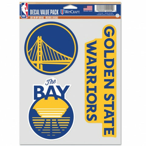 Golden State Warriors Decal Multi Use Fan 3 Pack