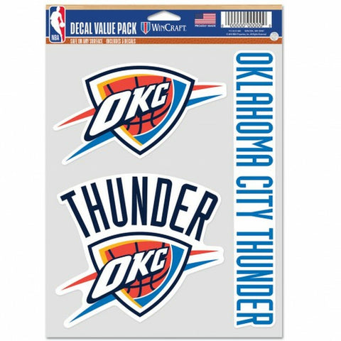 ~Oklahoma City Thunder Decal Multi Use Fan 3 Pack Special Order~ backorder