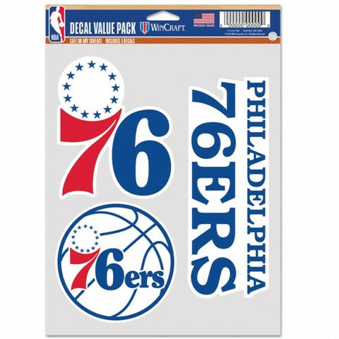 ~Philadelphia 76ers Decal Multi Use Fan 3 Pack Special Order~ backorder