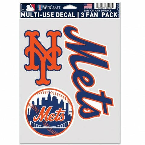 ~New York Mets Decal Multi Use Fan 3 Pack~ backorder