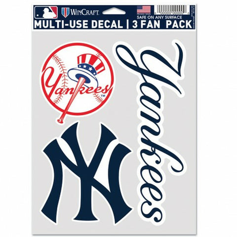 ~New York Yankees Decal Multi Use Fan 3 Pack~ backorder