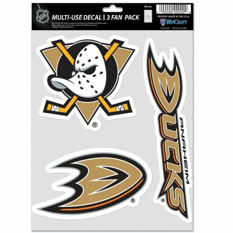 ~Anaheim Ducks Decal Multi Use Fan 3 Pack Special Order~ backorder