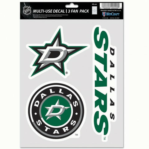 ~Dallas Stars Decal Multi Use Fan 3 Pack Special Order~ backorder